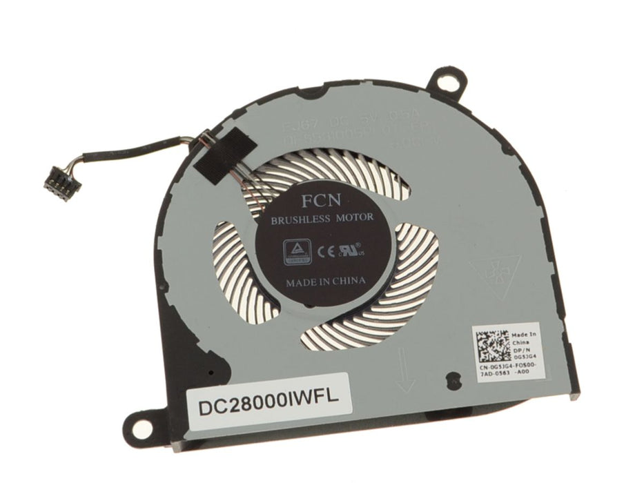 Dell OEM Latitude 5480 CPU Cooling Fan - For H-Type CPU - Integrated Intel Graphics UMA - G5JG4 w/ 1 Year Warranty