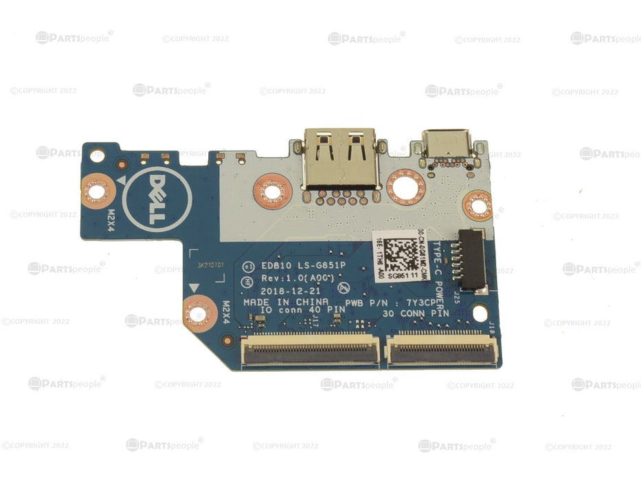 Refurbished Dell OEM Chromebook 3100 Laptop Right-Side USB Ports IO Circuit Board G61M2