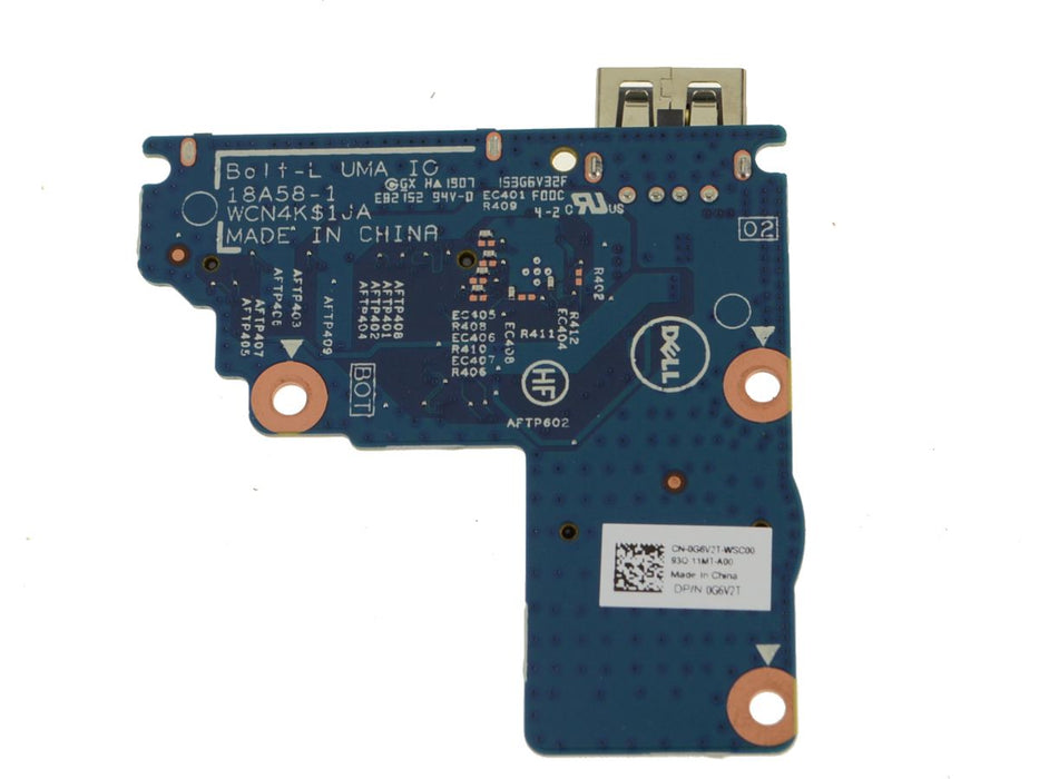 Dell OEM Latitude 3500 / 3400 USB / SD Card Reader IO Circuit Board - G6V2T