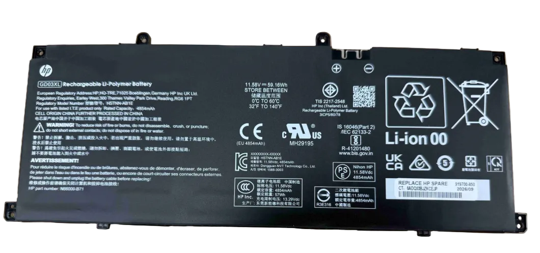 New Genuine HP Envy X360 GD03059XL GD03XL N66215-005 Battery 59.16WH