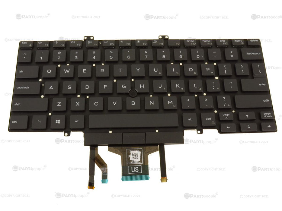 Refurbished Dell OEM Latitude 5410 5411 Backlit Laptop Keyboard Dual Point H2DXX