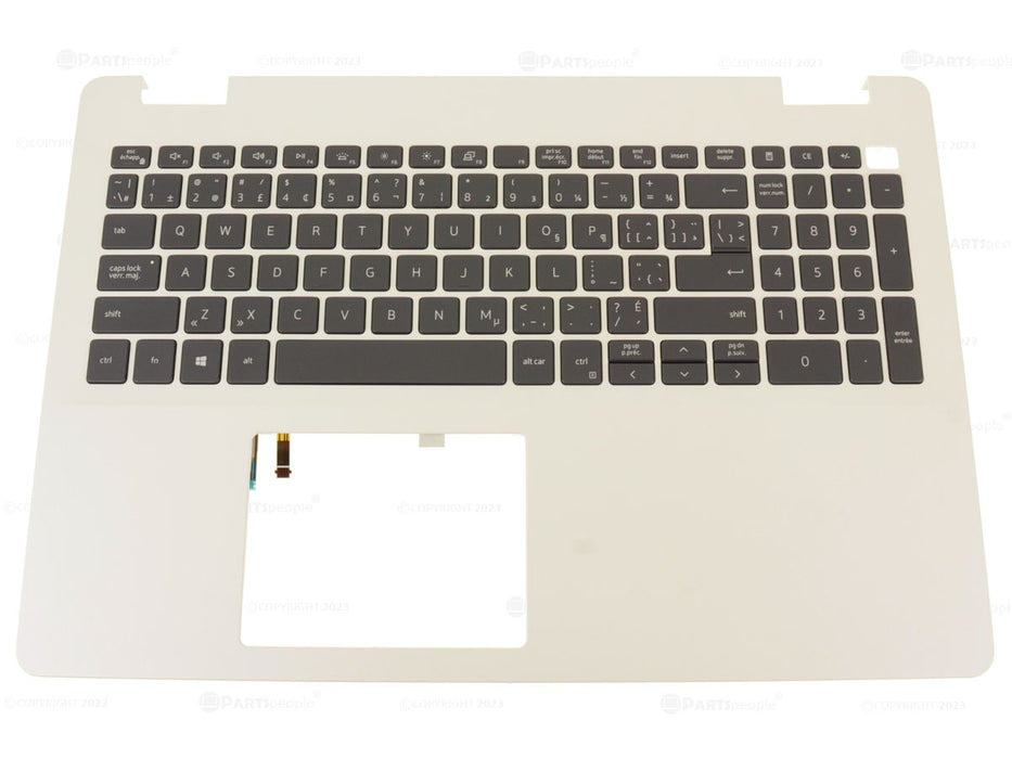 New French English Dell OEM Inspiron 3505 Palmrest Backlit Keyboard Assembly FR ENG H2MRG