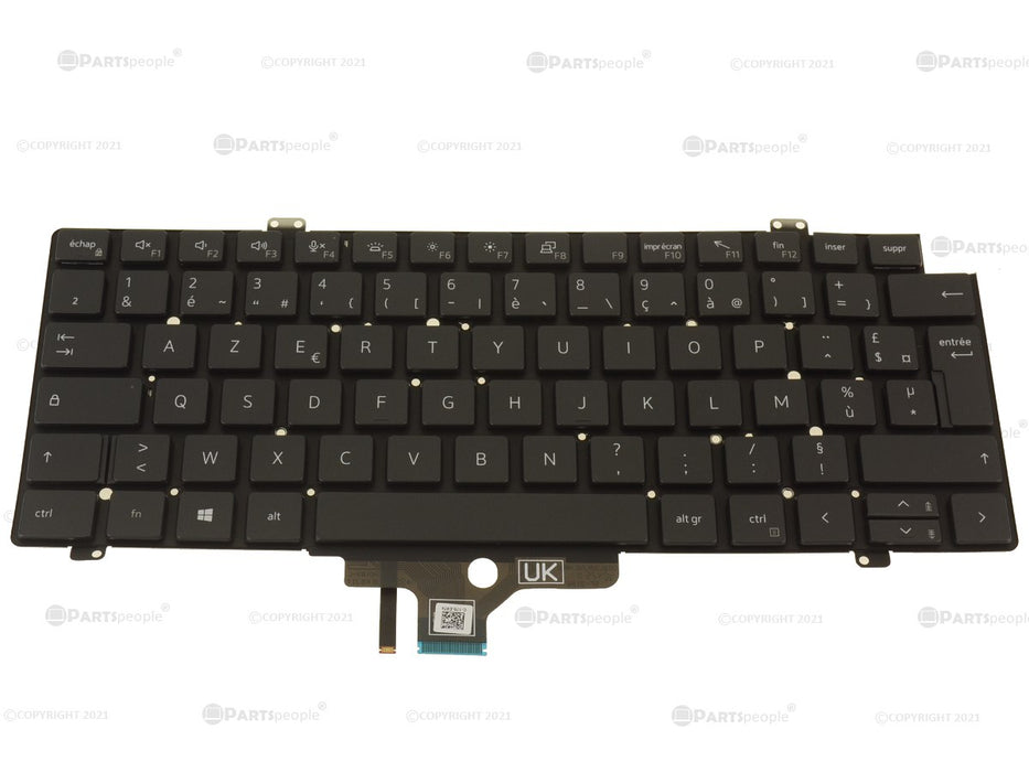 Refurbished French Dell OEM Latitude 5420 7420 7520 Laptop Keyboard Backlit French H4DDJ