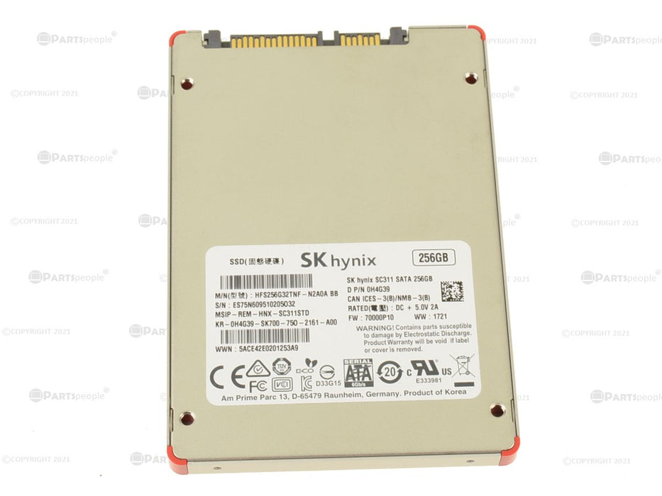 Used SK Hynix 256GB Gigabyte SATA III SSD 6Gbp/s 2.5" Internal Solid State Drive 7mm SSD H4G39