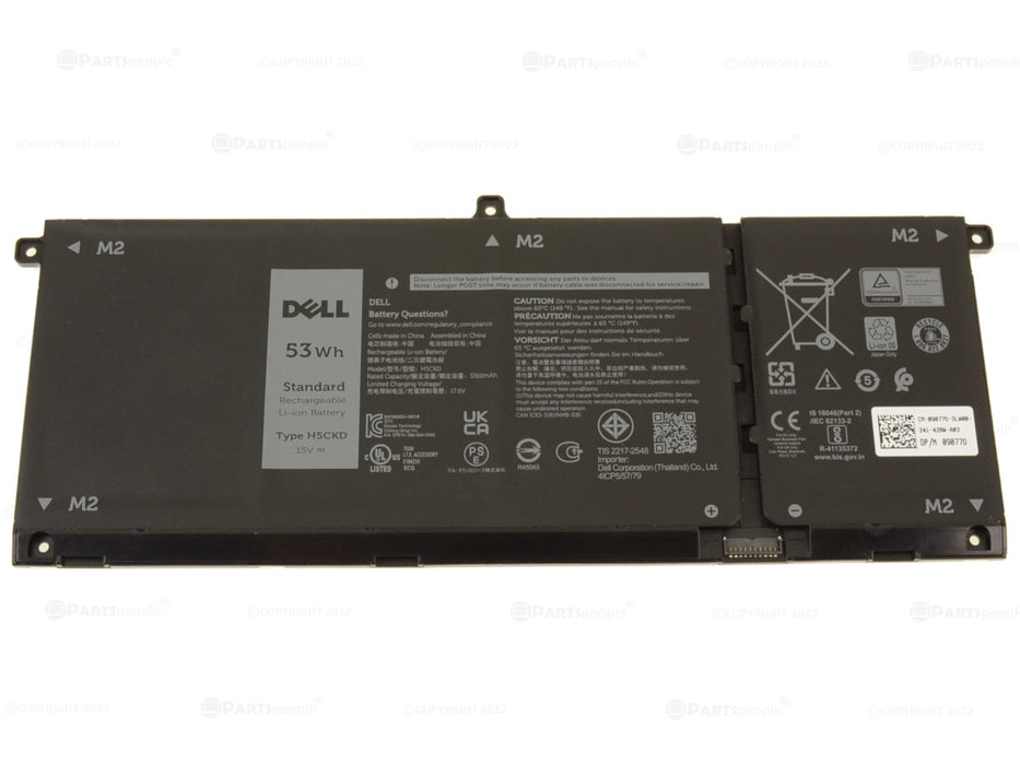 New  Dell OEM Original Inspiron 5402 5502 Latitude 3510 4-Cell 53Wh Laptop Battery H5CKD