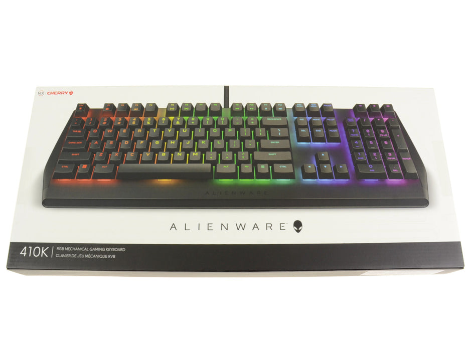 New Dell OEM Alienware AW410K RGB Mechanical Gaming USB Keyboard MX Cherry Keys 410K HDX3C