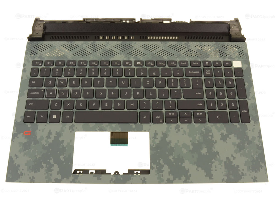 New Dell OEM G Series G15 5520 5521 5525 Palmrest RGB 4-Zone Backlit Keyboard Assembly Camo HYC0N