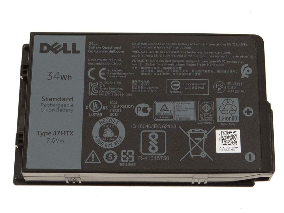 New Dell Latitude Rugged Tablet 7202 7212 7220 2-cell 34Wh OEM Original Laptop Battery J7HTX