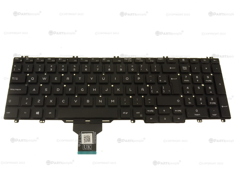 Refurbished Spanish Dell OEM Latitude 5500 Precision 3540 Laptop Keyboard Single Point No BL J95CM