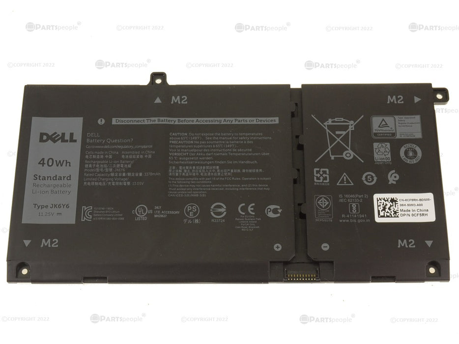 Used Dell OEM Original Inspiron 5402 5502 Latitude 3510 3-Cell 40Wh Laptop Battery JK6Y6