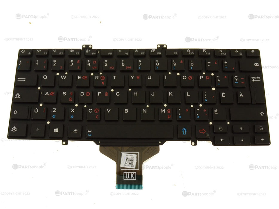 New French Canadian PQ Dell OEM Latitude 7400 5400 5401 5410 Laptop Keyboard Single Point JPJ02