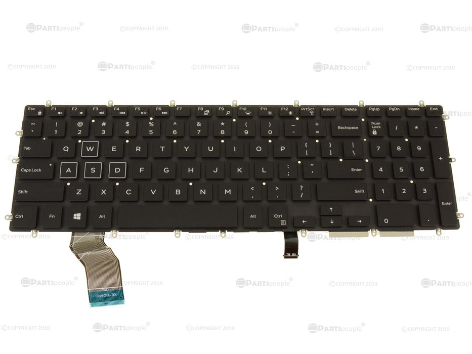 New Dell OEM G Series G7 7590 G5 5590 Four Zone RGB Backlit Keyboard JRN29