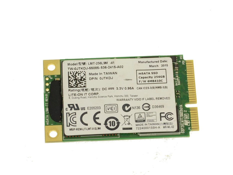 Used LITE-ON 256GB mSATA Mini-PCI E SSD Solid State Hard Drive SSD 256GB JTKDJ