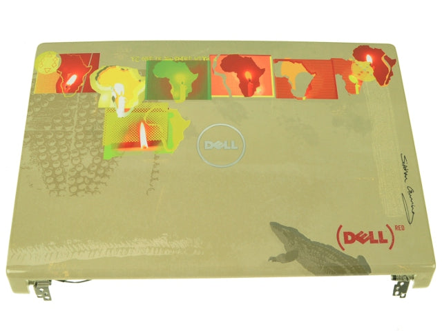 New Shine Dell OEM Studio 1555 1557 1558 15.6" LCD Back Cover Lid Top  Hinges and Power Button JWDFN