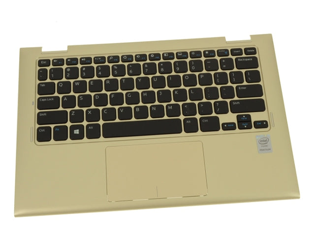 New Gold Dell OEM Inspiron 3157 3158 Palmrest Touchpad Keyboard Assembly K3GMN