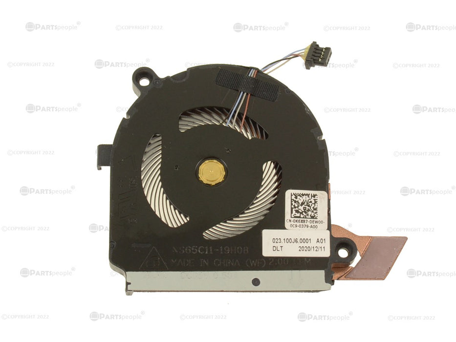 Used Dell OEM Latitude 5310 5310 2-in-1 CPU Cooling Fan K6X87