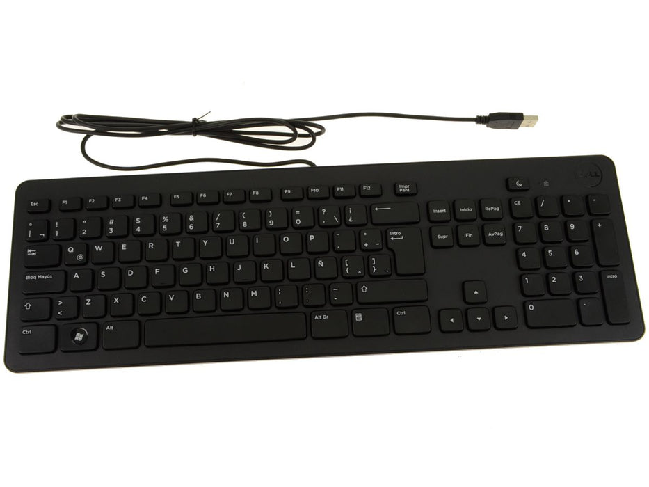 New SPANISH Dell OEM USB Multi Media 105-Key Quiet Keyboard RND64 KDJKX
