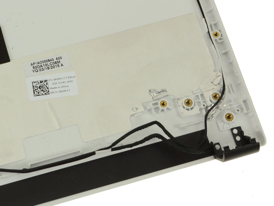 White - Dell OEM Inspiron 14 (5458) / Vostro 14 (3458) 14" LCD Back Cover Lid Top Assembly - No TS - KDR17