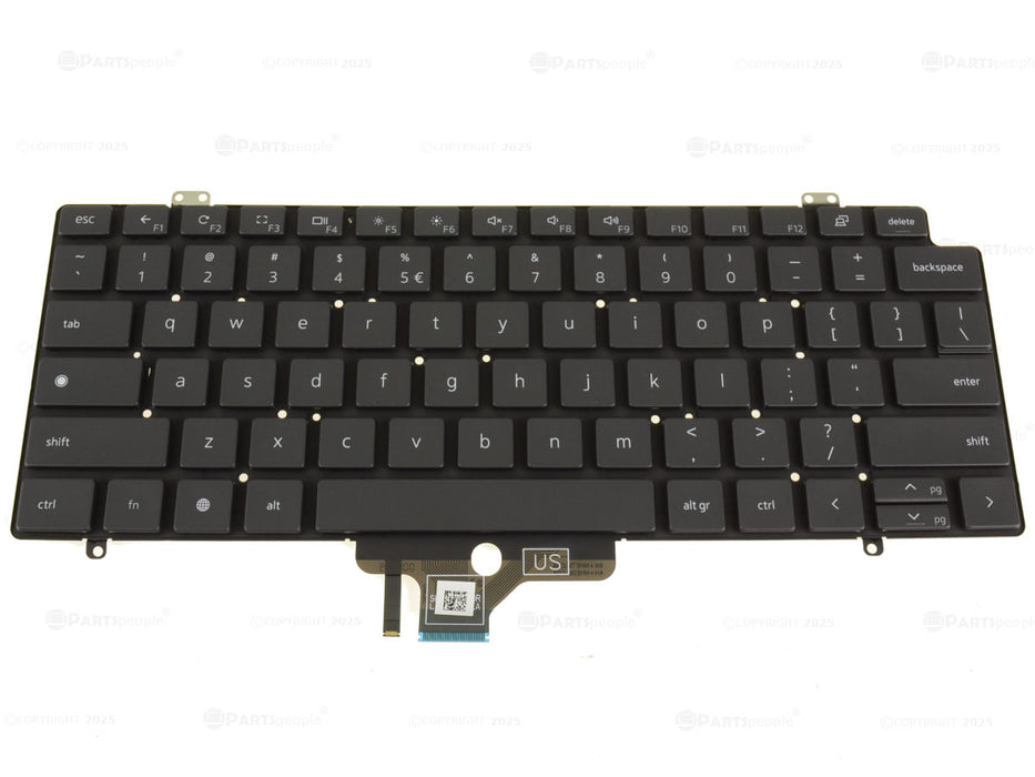 New US INTL Dell OEM Latitude 7410 Chromebook Keyboard  Backlight KV6TJ