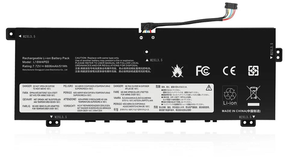 New Comptible Lenovo Yoga L18M4PE0 L18L4PE0 81TC IdeaPad 4G 14Q8C05 5B10U40209 5B10W67185 5B10W67296 Battery 51WH