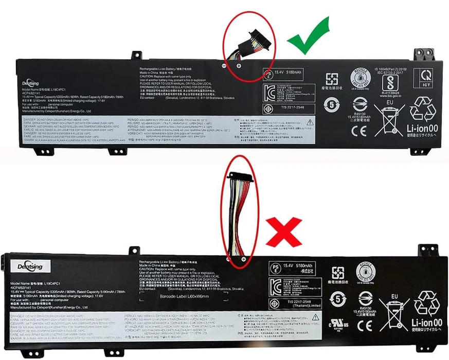 New Compatible Lenovo Y7000 2020 Legion 7 15IMH05 5P-15IMH05 5-15IMH05 5-15ARH05 5B10W86194 L19C4PC1 L19M4PC1 Battery 80WH