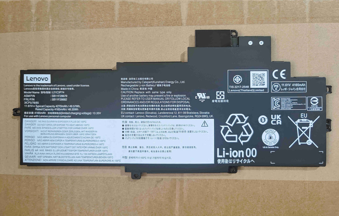 New Genuine Lenovo ThinkPad 5B11F28682 SB11F28679 Battery 49.57WH