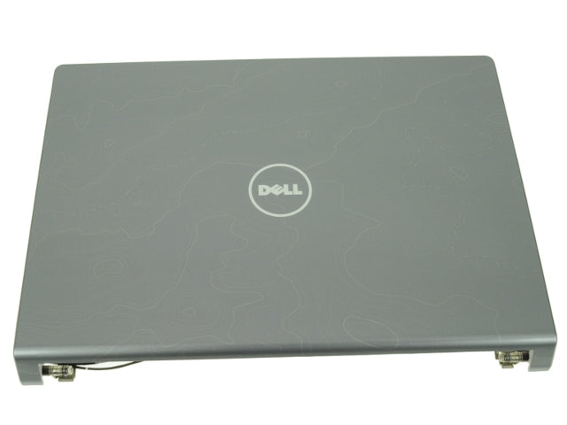 New Dell OEM Studio 1535 1536 1537 15.4" LCD Back Top Cover Lid Plastic Includes Power Button  Hinges  Graphite Grey  Red Trim M125C