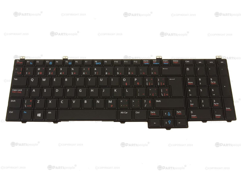 New French English Dell OEM Latitude E5540 Laptop Keyboard Non-Backlit M9P75