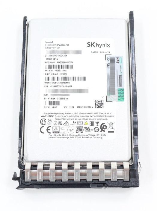 New HPE SK Hynix MK000960GWXFH 960GB SATA 6G 2.5inch Hard Drive P13657-002 P41528-001 P40503-B21