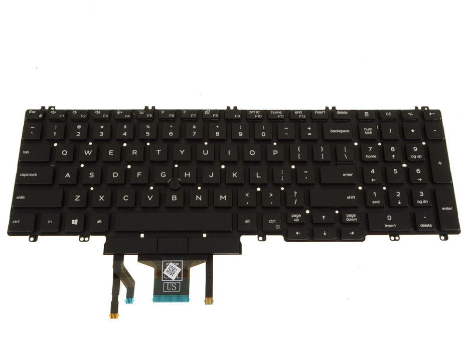 New Dell OEM Latitude 5500 Precision 3540 Backlit Laptop Keyboard Dual Point MMH7V