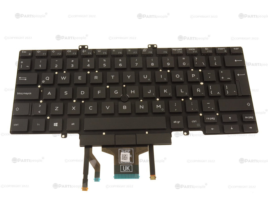 New Spanish Dell OEM Latitude 5410 5411 Backlit Laptop Keyboard Dual Point MNFJ6