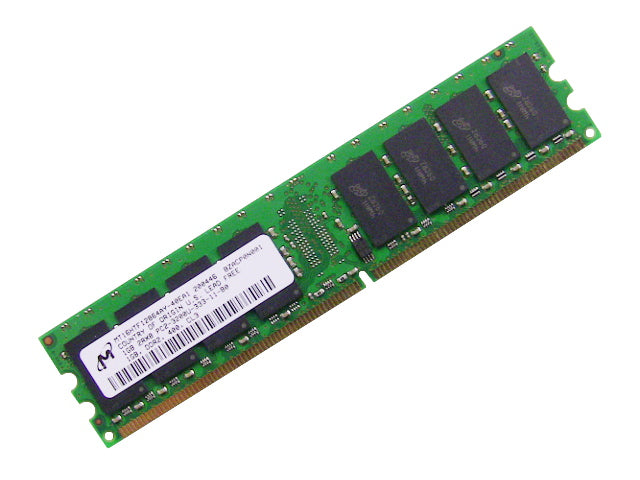 Used Dell OEM DDR2 400Mhz 1GB PC2-3200U Non-ECC RAM Memory Stick MT16HTF12864AY-40EA1