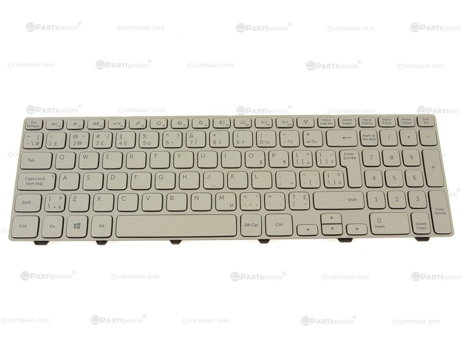 New French English Dell OEM Inspiron 7537 Laptop Keyboard Backlit MWMX6