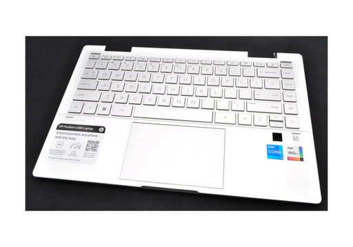 New HP Pavilion 14-EK Series Palmrest Assembly Touchpad Silver US English N09433-001 - LaptopParts.ca