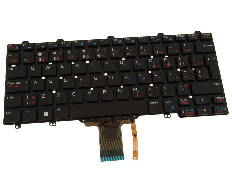 French English - Dell OEM Latitude E7270 / E5270 Laptop Keyboard with Backlighting - N13DK