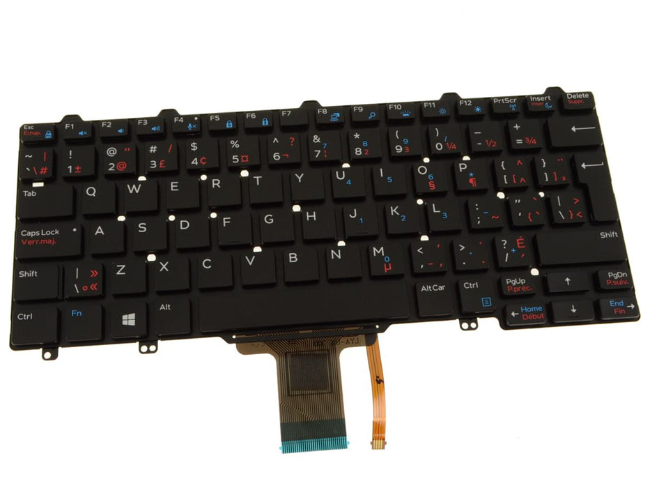 Refurbished French English Dell OEM Latitude E7270 E5270 Laptop Keyboard  Backlighting N13DK