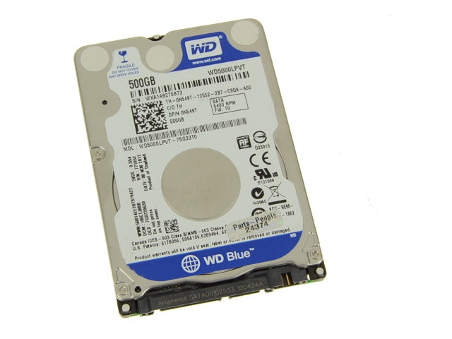 Used Western Digital Blue 500GB SATA 6Gbp/s 2.5" Laptop Hard Drive 7mm 500GB N549T