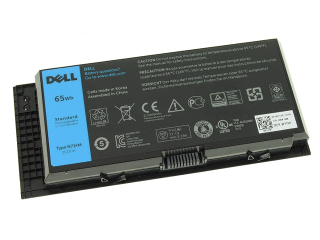 Used Dell Precision M4600 M4700 M4800 OEM Original Laptop Battery 6-cell 65WH N71FM