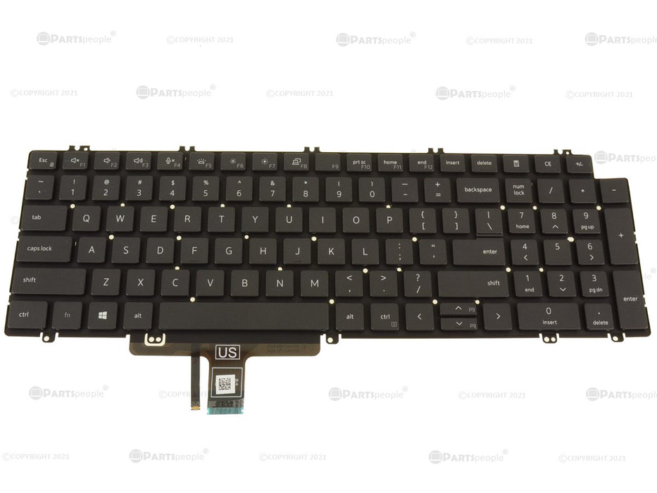 Refurbished Dell OEM Latitude 5520 5521 5530 Precision 3560 3561 Laptop Backlit Keyboard N7N16