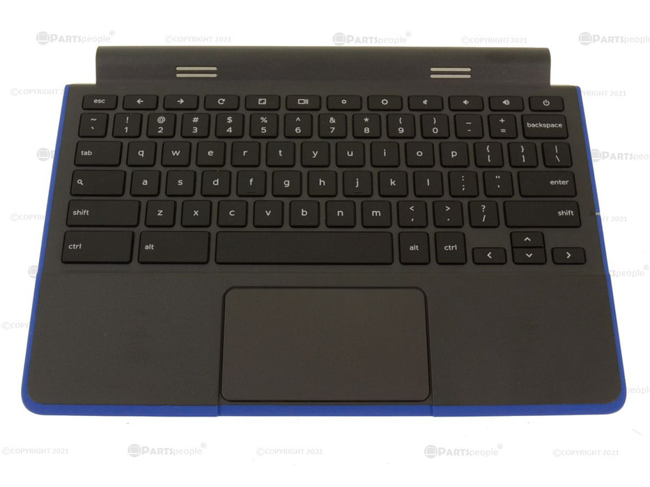 New Dell OEM Chromebook 11 3120 Palmrest Touchpad Keyboard Assembly  Blue Trim No SIM NGYX3