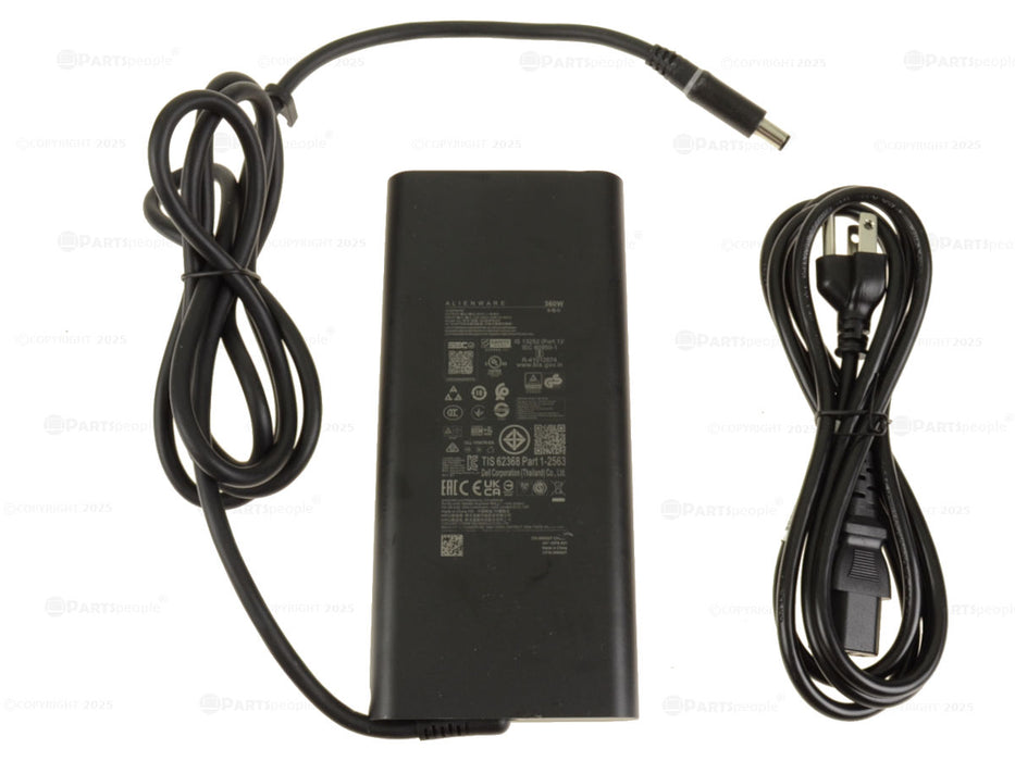Used Dell OEM Precision Alienware G Series Laptop Charger 360 watt Genuine Dell OEM AC Power Adapter 7.4mm Tip NN34T
