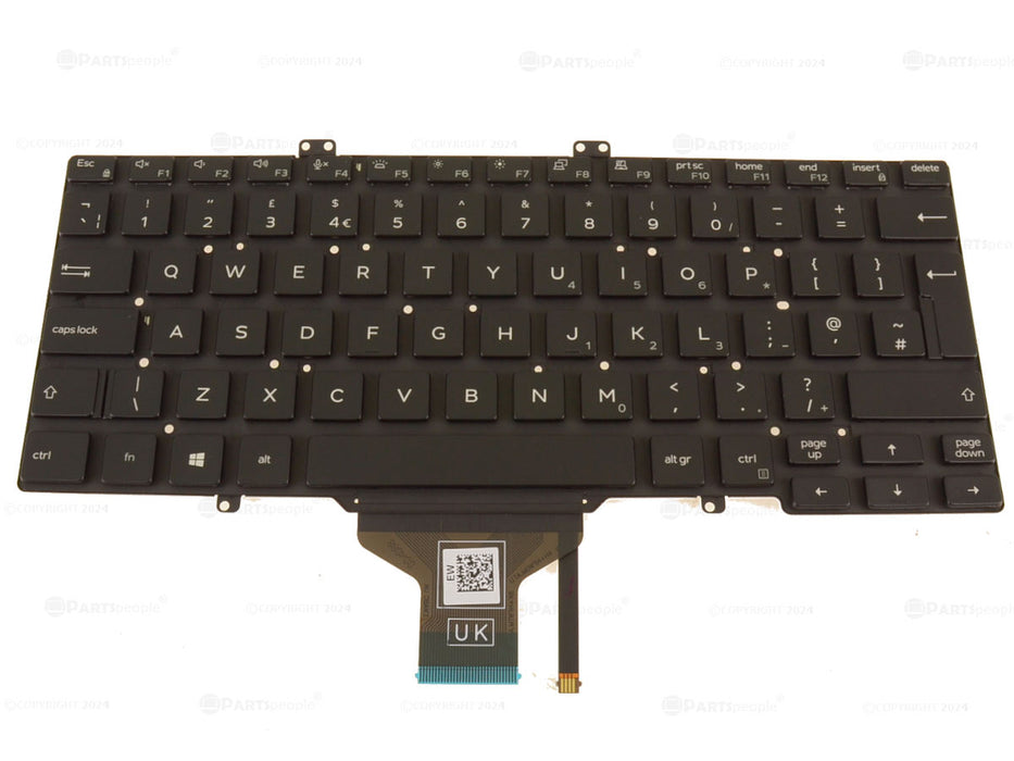 New UK Dell OEM Latitude 7400 5400 5401 5410 Laptop Backlit Keyboard Single Point P4XFX