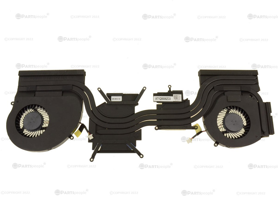 Used OEM Alienware 17 R4 CPU Graphics Cooling Heatsink Fan Assembly for AMD Radeon PG9XC