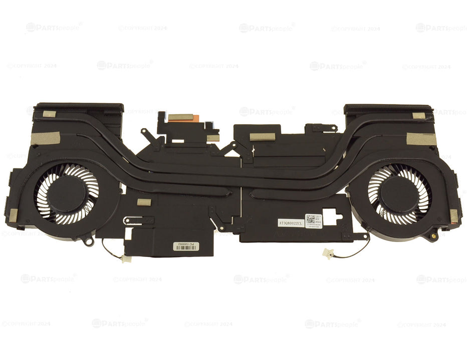 Used OEM Alienware m15 R7 AMD CPU Graphics Cooling Heatsink Fan Assembly RTX 3050 Ti PK8XG