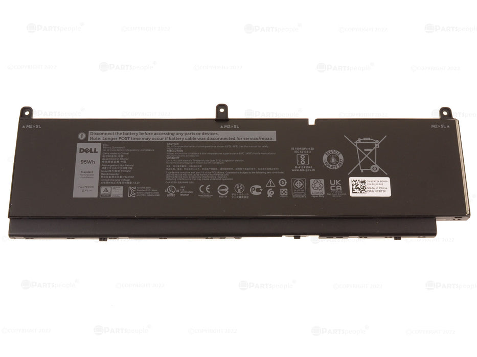 New New Dell OEM Original Precision 7550 7750 7560 7760 6-Cell 95Wh Laptop Battery PKWVM