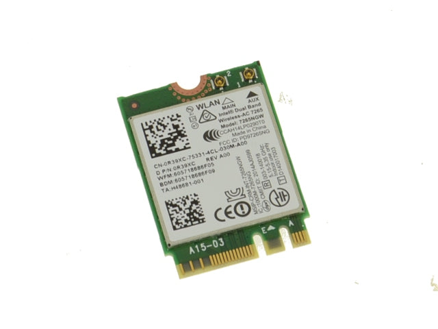 Used Intel Wireless-AC 7265 Dual Band WLAN WiFi 802.11 ac/a/b/g/n  Bluetooth 4.0 M.2 Card R39XC