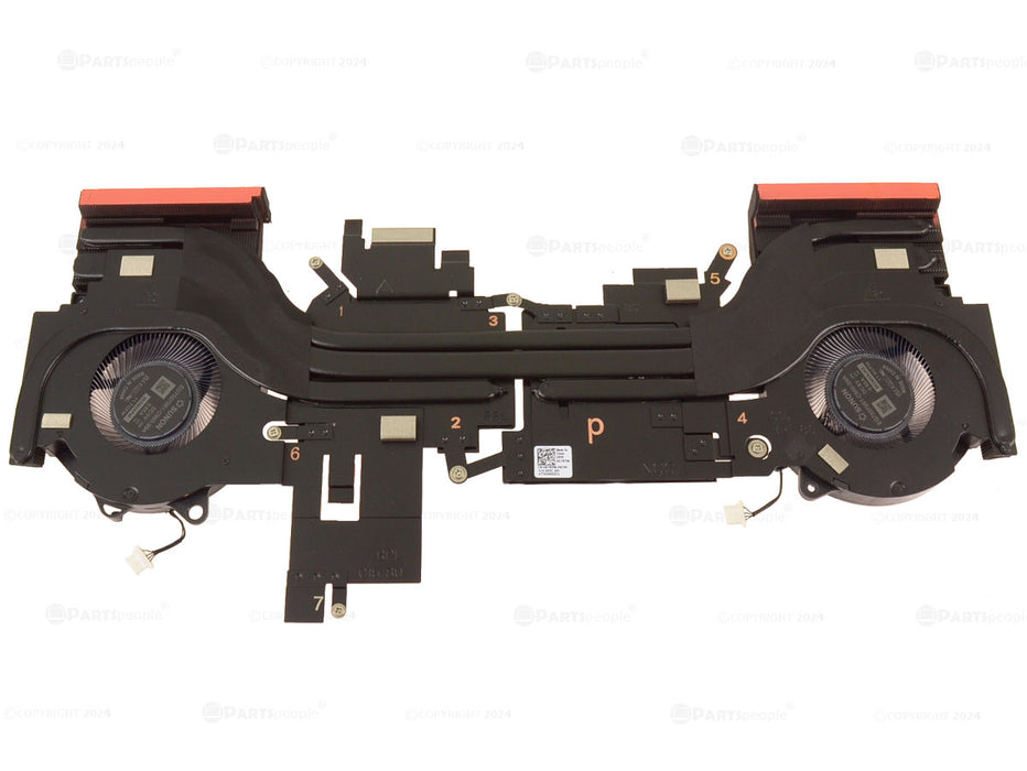 Used Dell OEM G Series G15 5530 CPU Graphics Cooling Heatsink Fan Assembly RTX 3050 R3WFM