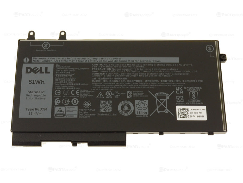 New  Dell OEM Original Latitude 5400 5401 5500 Precision 3540 3-Cell 51Wh Laptop Battery R8D7N