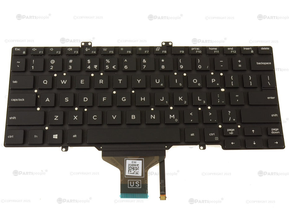 New US INTL Dell OEM Latitude 5400 Laptop Keyboard Single Point Backlit RDV0V