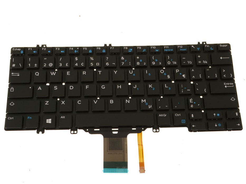 New French Canadian Dell OEM Latitude 5289 7280 5280 7380 Laptop Keyboard  Backlight RNJ29